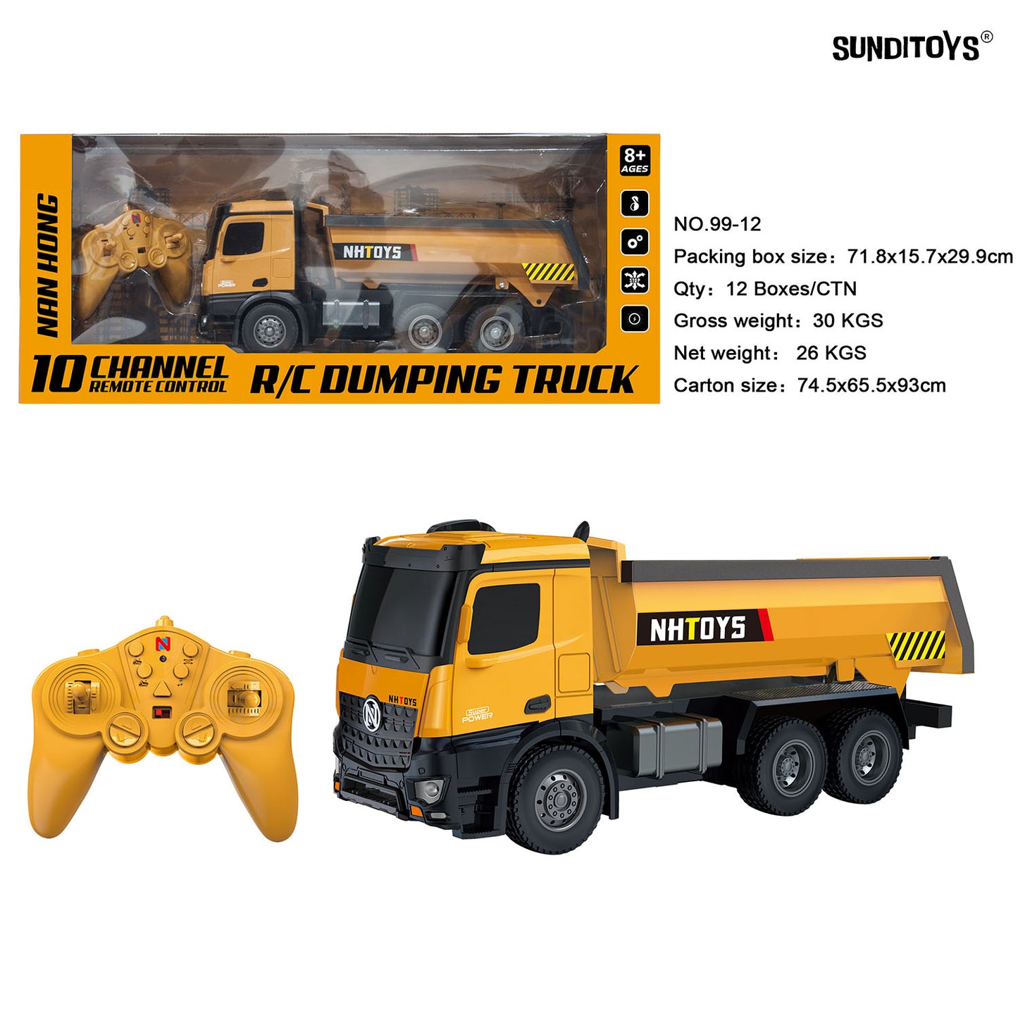 99-12 2.4GHz 10 Channels R/C Dump Truck