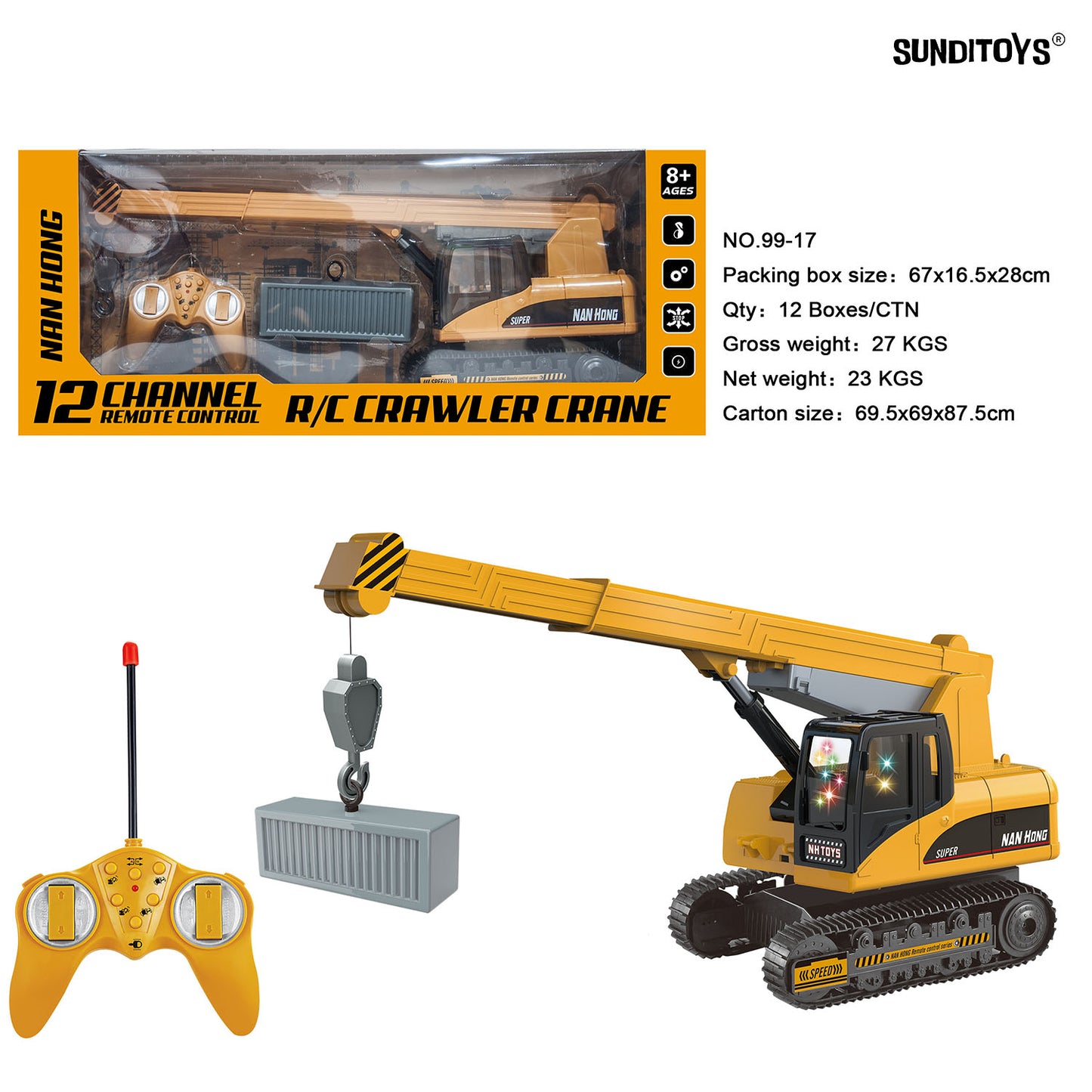 99-17 49MHz 12 Channels R/C Crawler Excavators