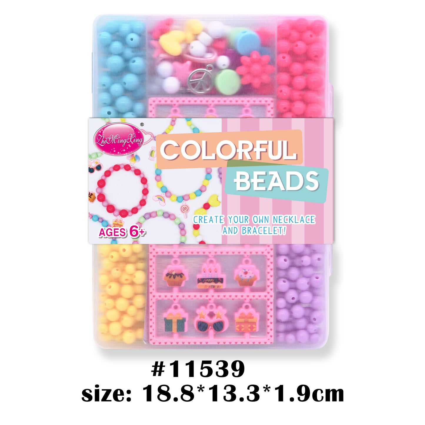 Colourful Beads & Charms #11537,38,39