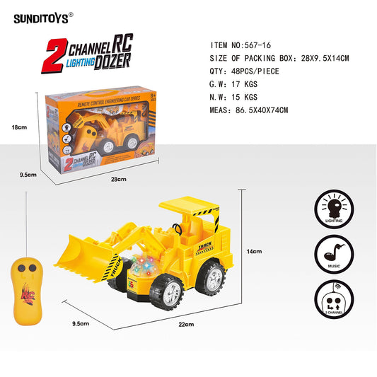 567-16 49MHz 2 Channels R/C Bulldozer
