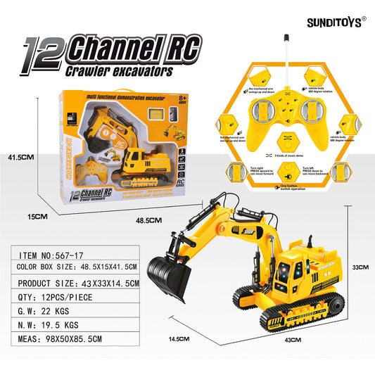 567-17 49MHz 12 Channels R/C Crawler Excavators