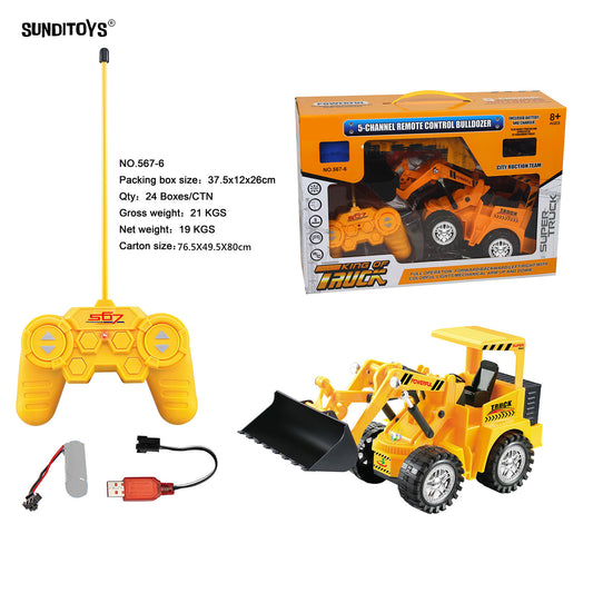 567-6 40MHz 5 Channels R/C Wheel Bulldozer