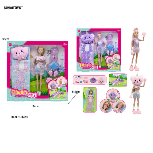 #6092, 11.5" Doll Sleeping Bag Doll Series