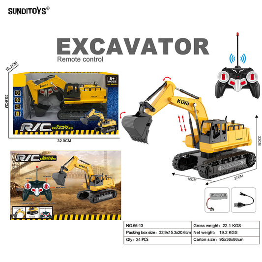 66-13 40MHz 6 Channels R/C Excavator