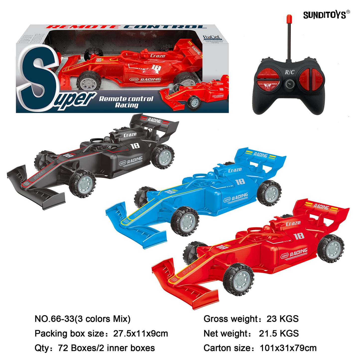 66-33 27MHz F1 Equation Remote-controlled Racing car