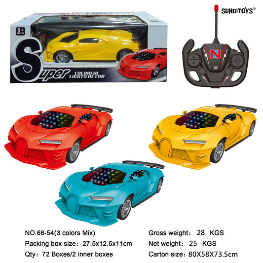 66-54 40MHz 3D Colorful Light 1:18 R/C Car