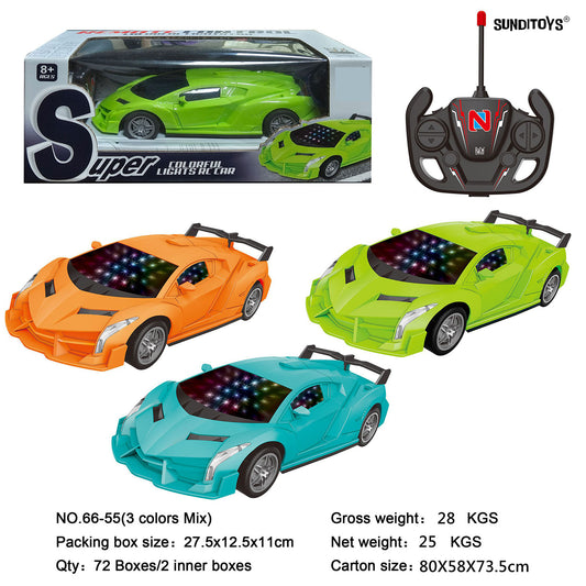 66-55 40MHz 3D Colorful Light 1:18 R/C Car