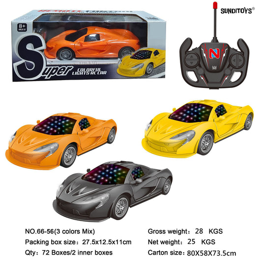 66-56 40MHz 3D Colorful Light 1:18 R/C Car