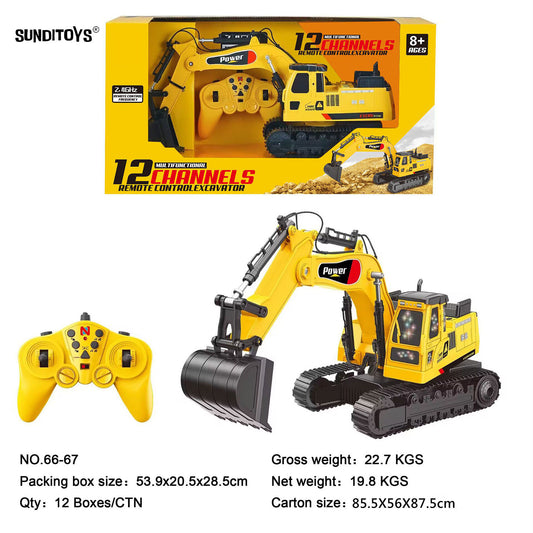 66-67 2.4GHz 12 Channels R/C Excavator