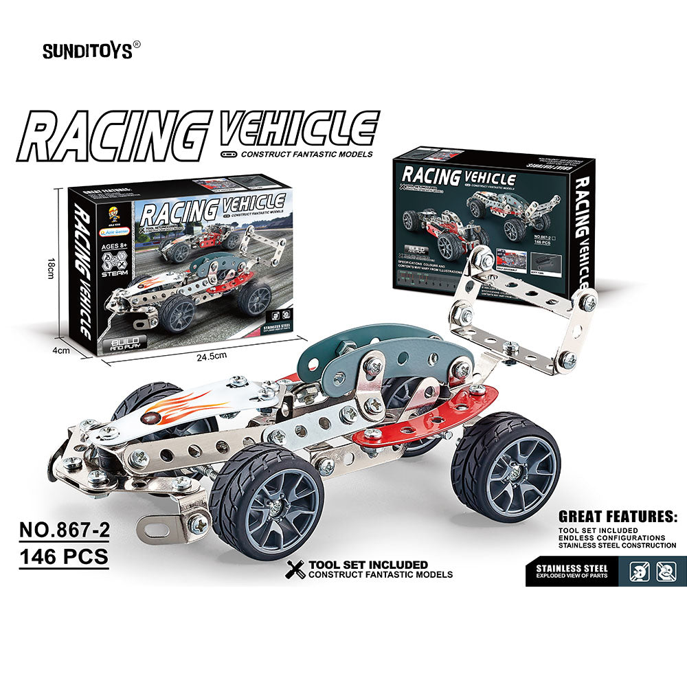 #867-2 Metal Block Racing Car-146PCS