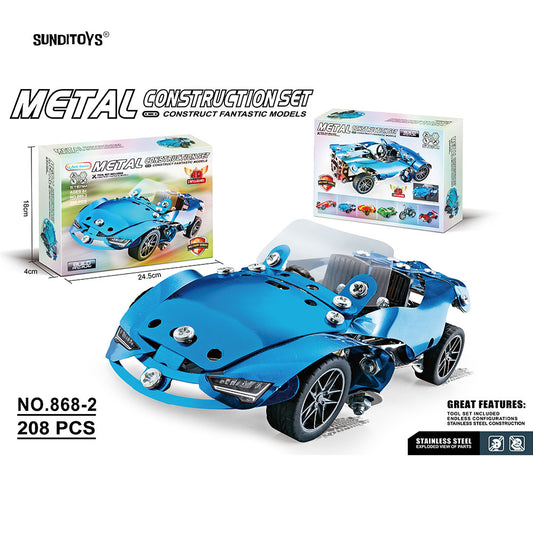 #868-2 Metal Block Racing Car-208PCS
