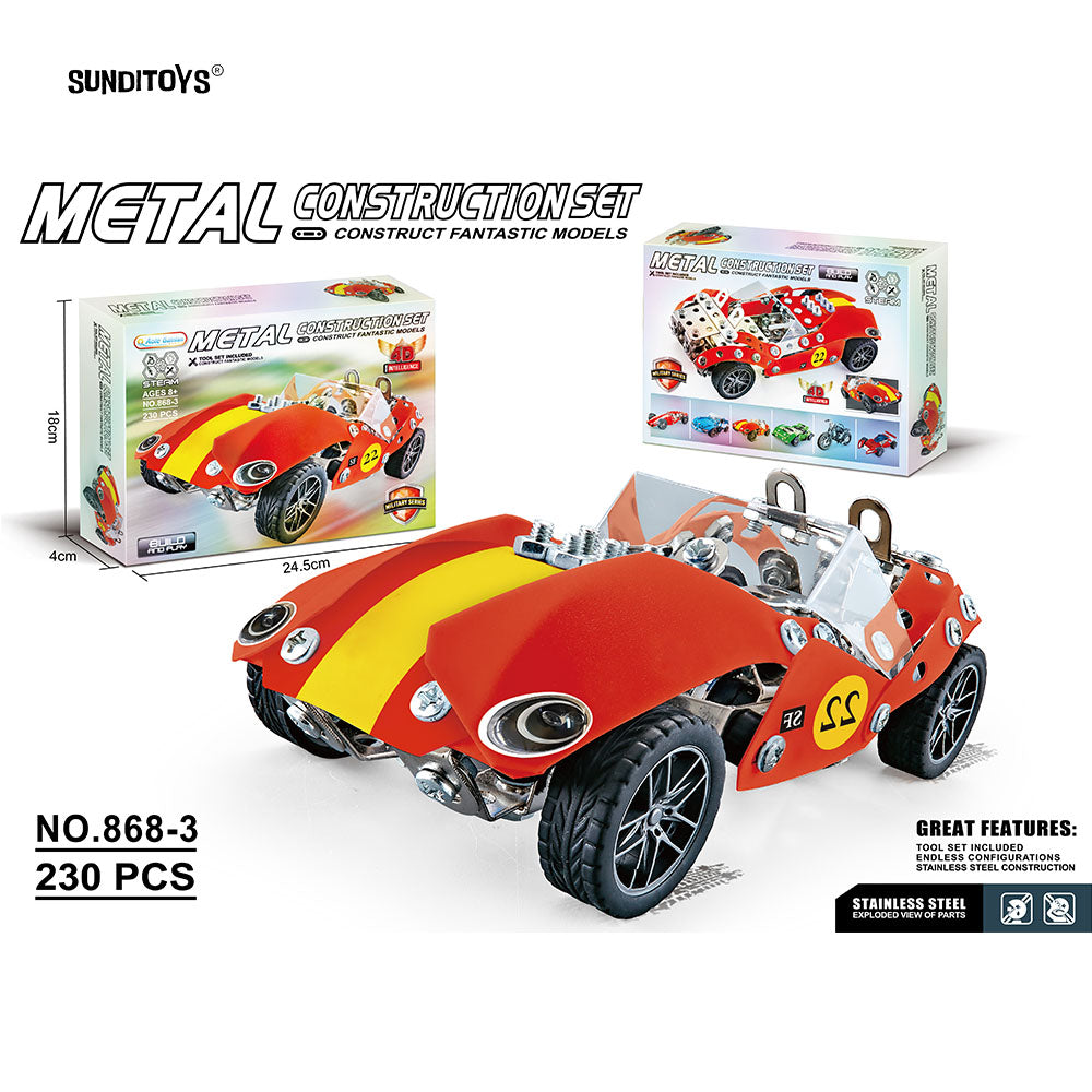#868-3 Metal Block Racing Car-230PCS