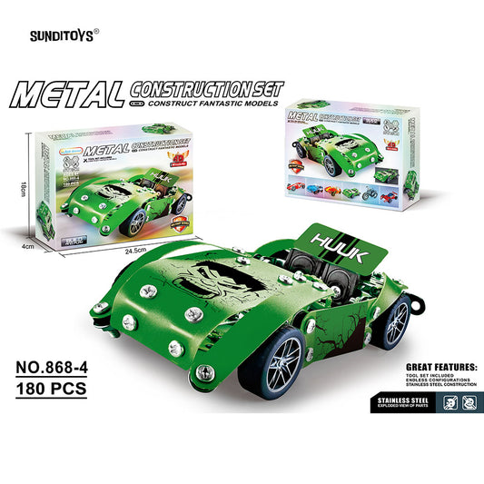 #868-4 Metal Block Racing Car-181PCS