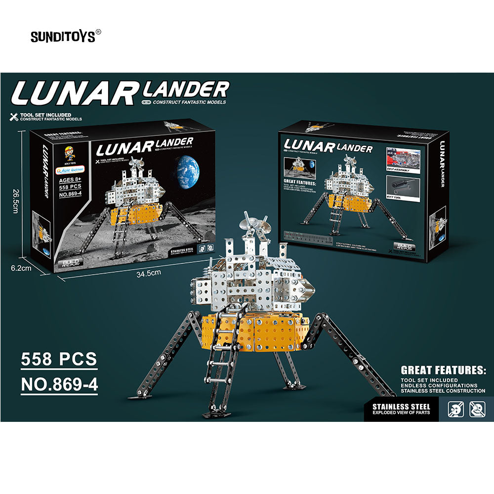 #869-4 Metal Building Blocks Assembling Lunar Lander-558PCS