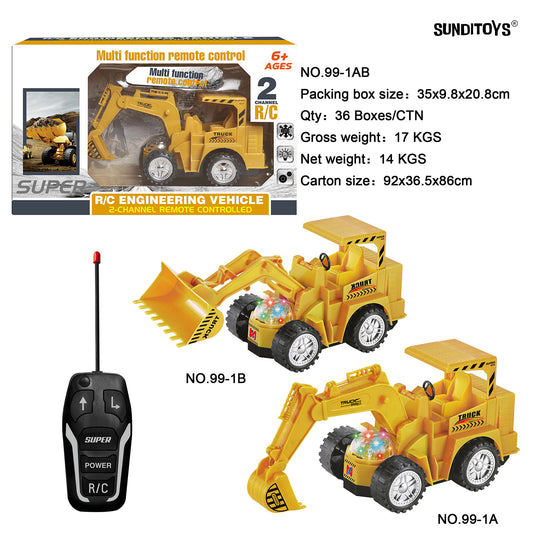 99-1AB 49MHz 2 Channels R/C  Engineering Vehicle