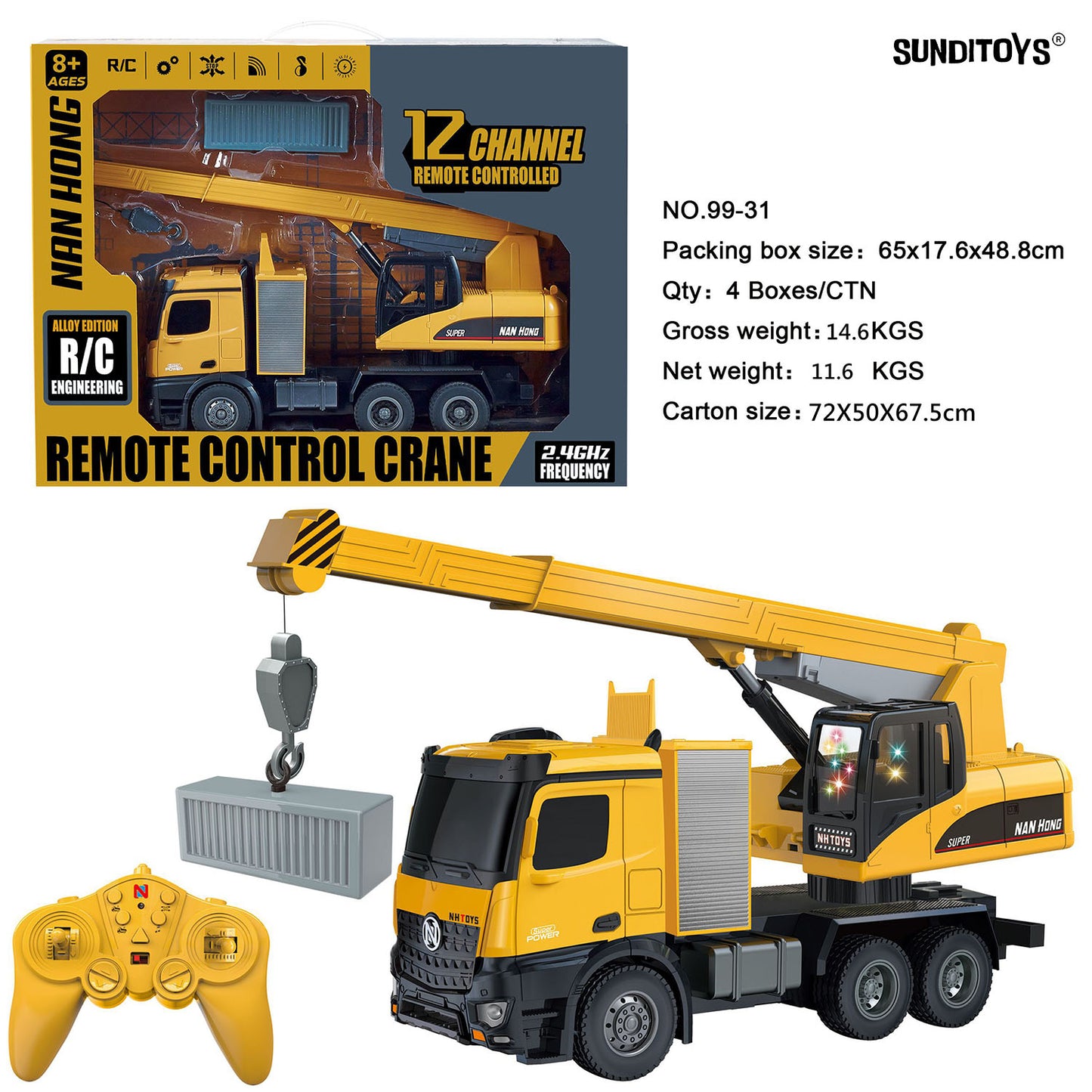 99-31 2.4GHz 12 Channels R/C Crane