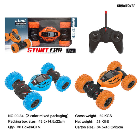 99-34 40MHz Four Wheel R/C Stunt Twist Car