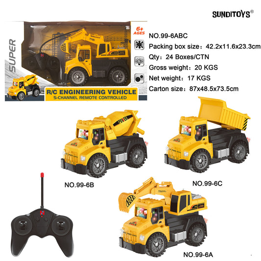 99-6ABC 40MHz 5 Channels R/C Excavation Loading Vehicle