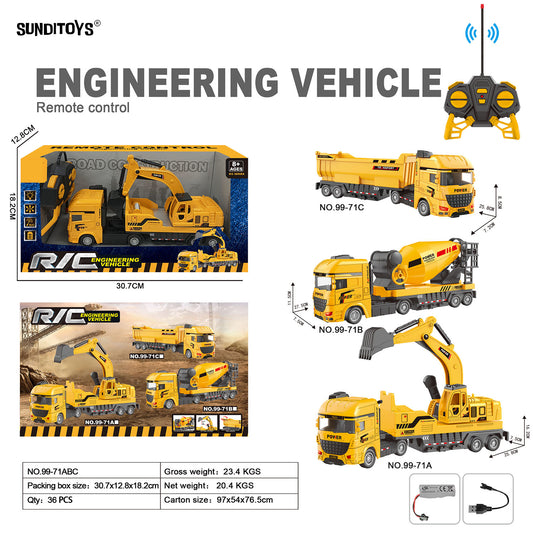 99-71ABC 40MHz 4 Channels R/C Excavation Loading Vehicle