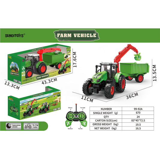 99-92A 40MHz Farmer's Grapple Grass Truck Forward/ Backward/ Left/ Right