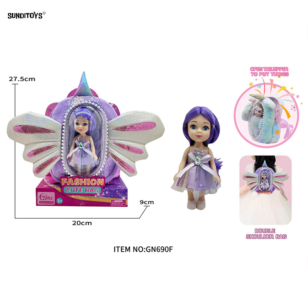 #GN690F, 6" Wings Baby Bag Girl