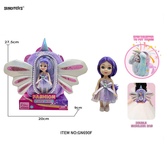 #GN690F, 6" Wings Baby Bag Girl