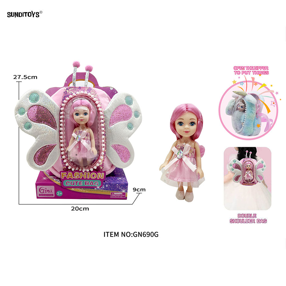 #GN690G, 6" Wings Baby Bag Girl