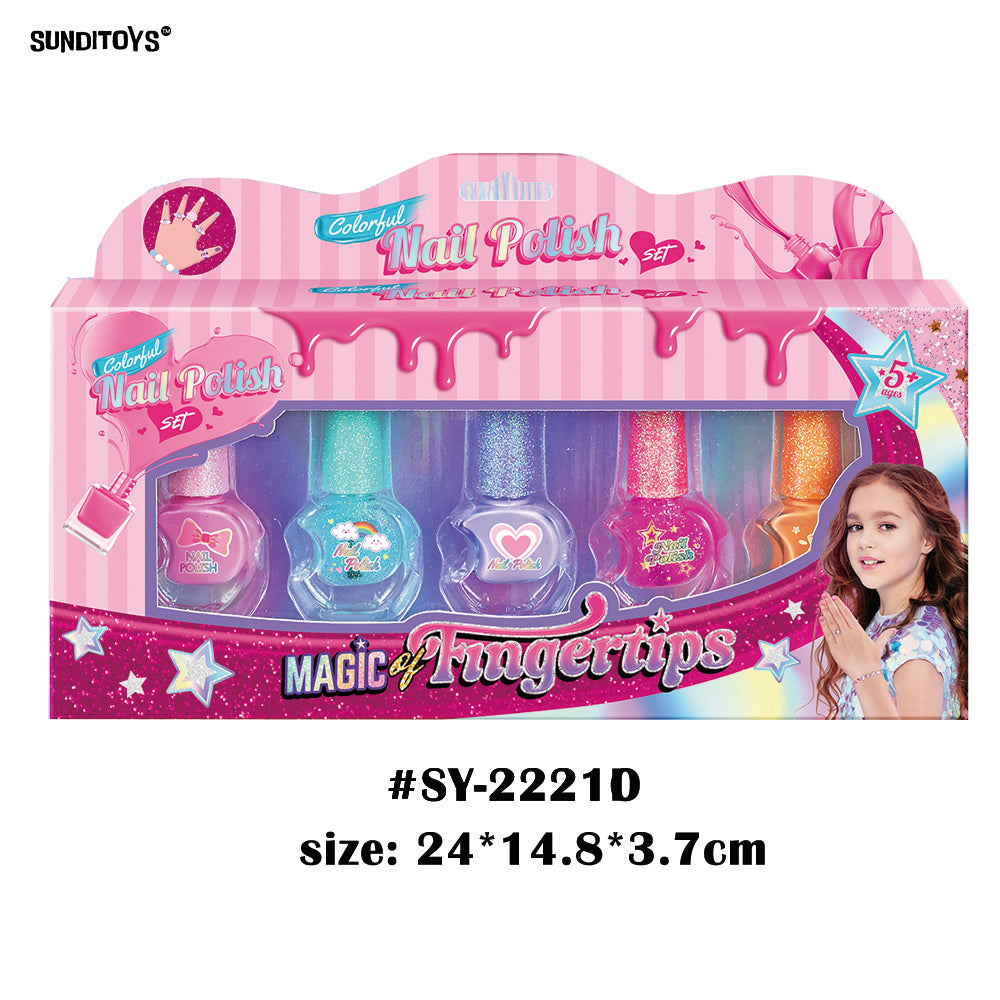 Princess Magic Kids Nail Polish #SY-2221A,B,C,D,E