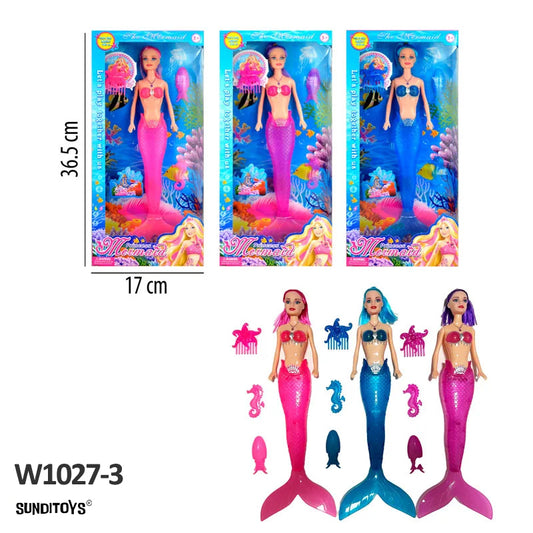 W1027-3 Mermaid Doll With Light And Sound