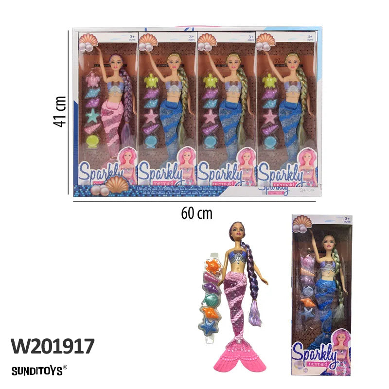 W201917 Mermaid Doll With Light And Sound