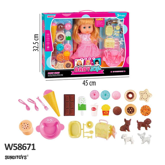 W58671 Doll With Sound And Accessories